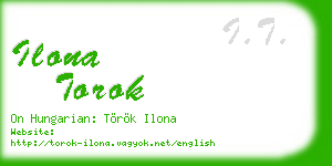 ilona torok business card