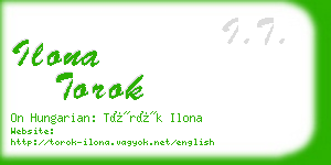 ilona torok business card